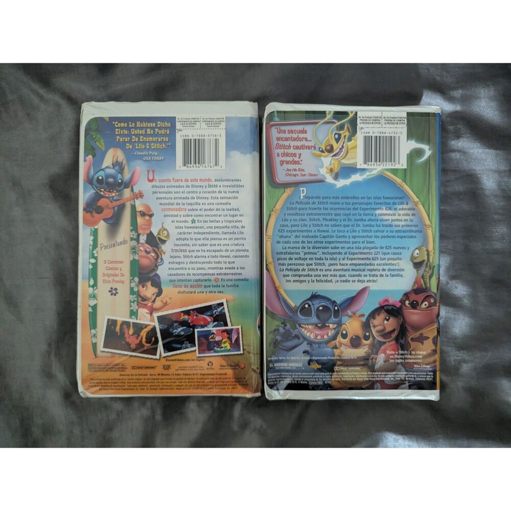 Lilo & Stitch + Stitch! The Movie VHS Bundle En Español - Spanish Dubbed - Picture 2 of 7